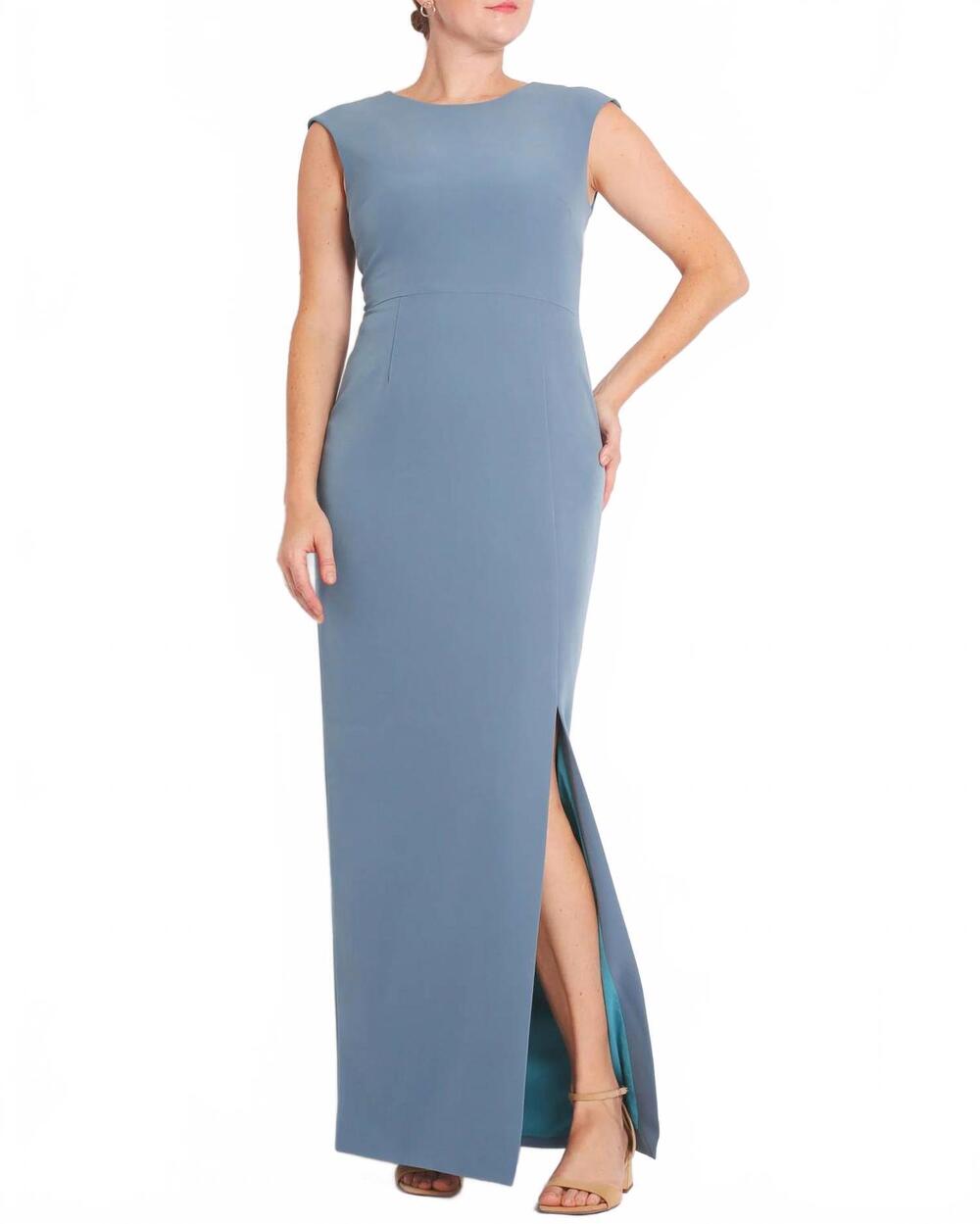 NEW CAMILYN BETH lana sheath gown in ocean blue